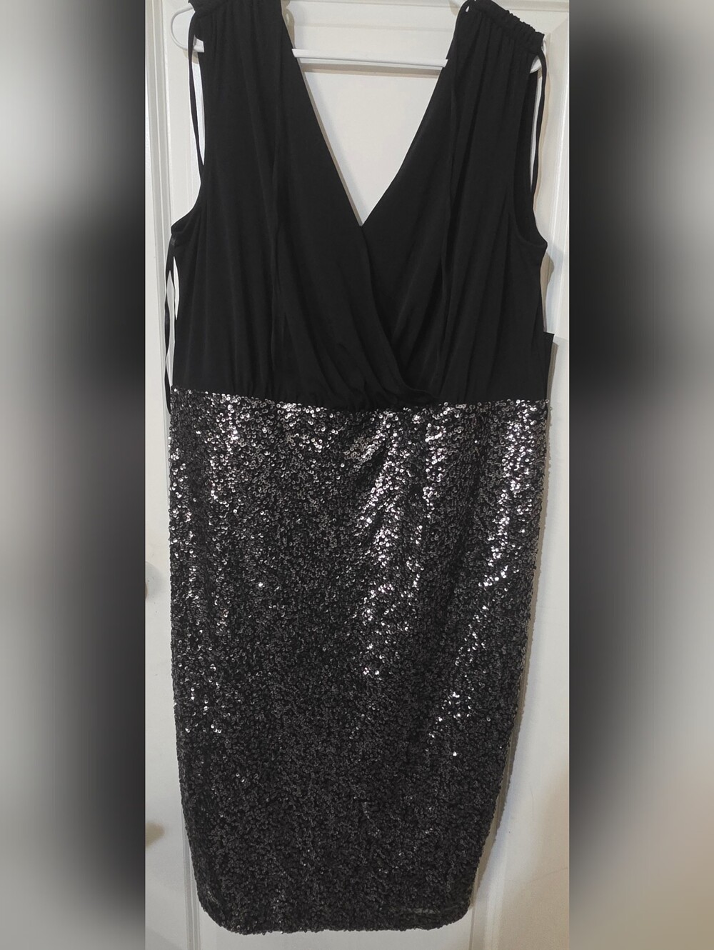 NWT Lane Bryant Black & Silver Sequin Midi Cocktail Dress - Plus Size 20